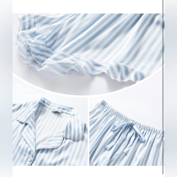 Sapjon - silky blue stripe pjs - Picture 3 of 8